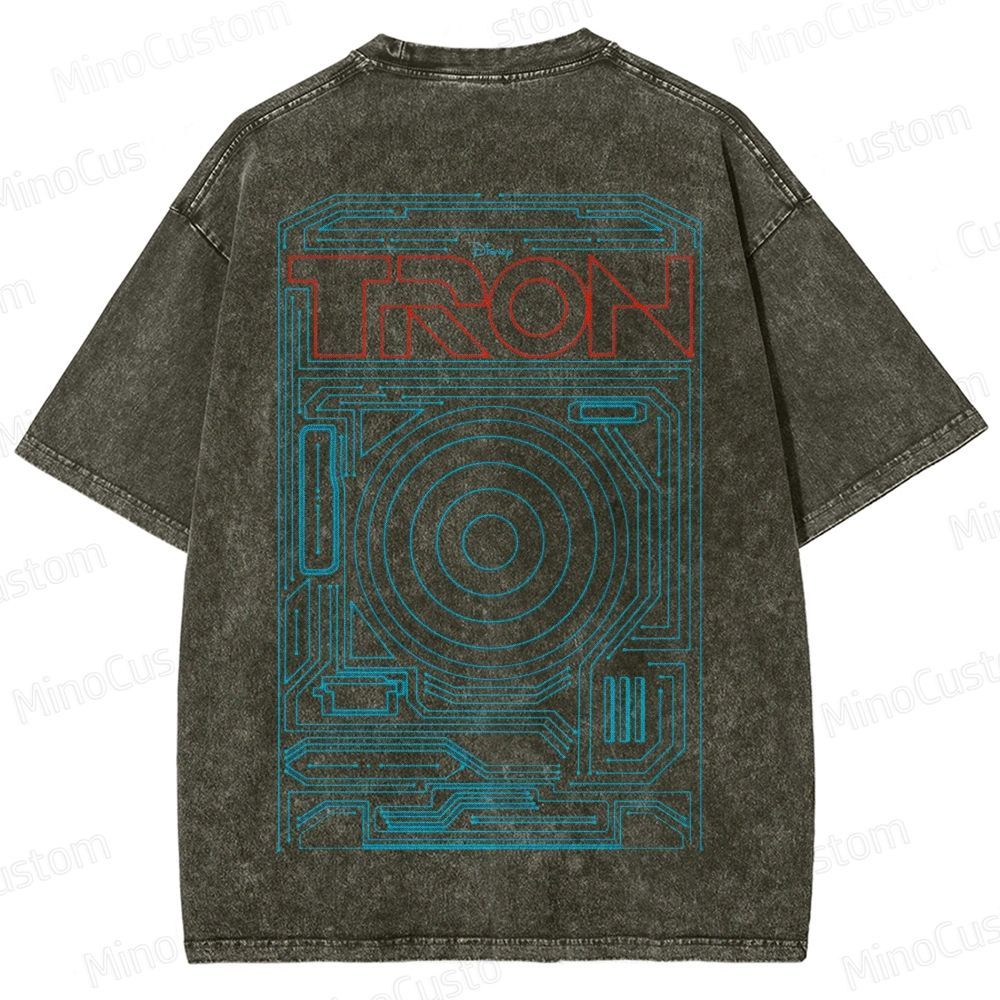 Sci - Fi Themed Washed T - Shirt