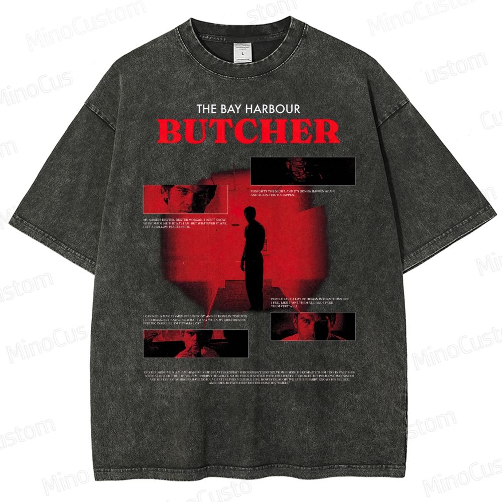 Dark Vigilante Quote Design for Crime Thriller Washed T-Shirt 