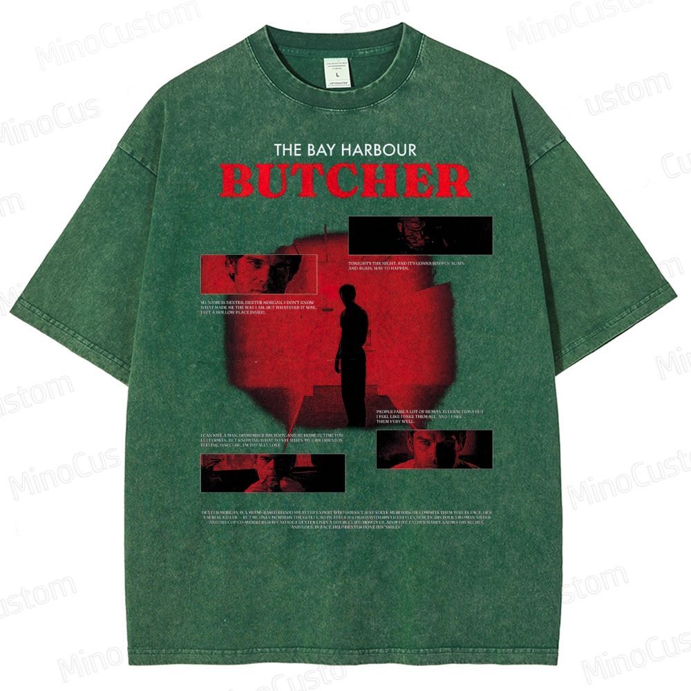 Dark Vigilante Quote Design for Crime Thriller Washed T-Shirt 