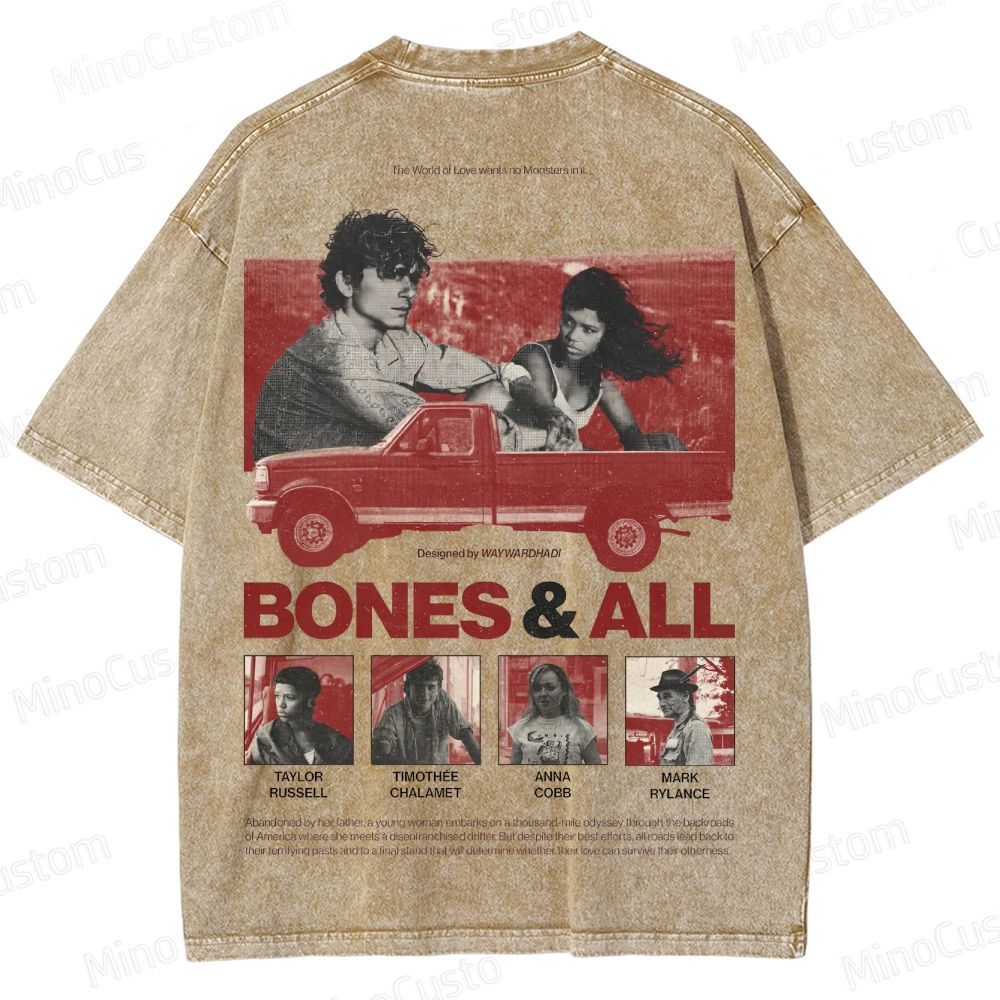 Romantic Horror Themed Washed T - Shirt