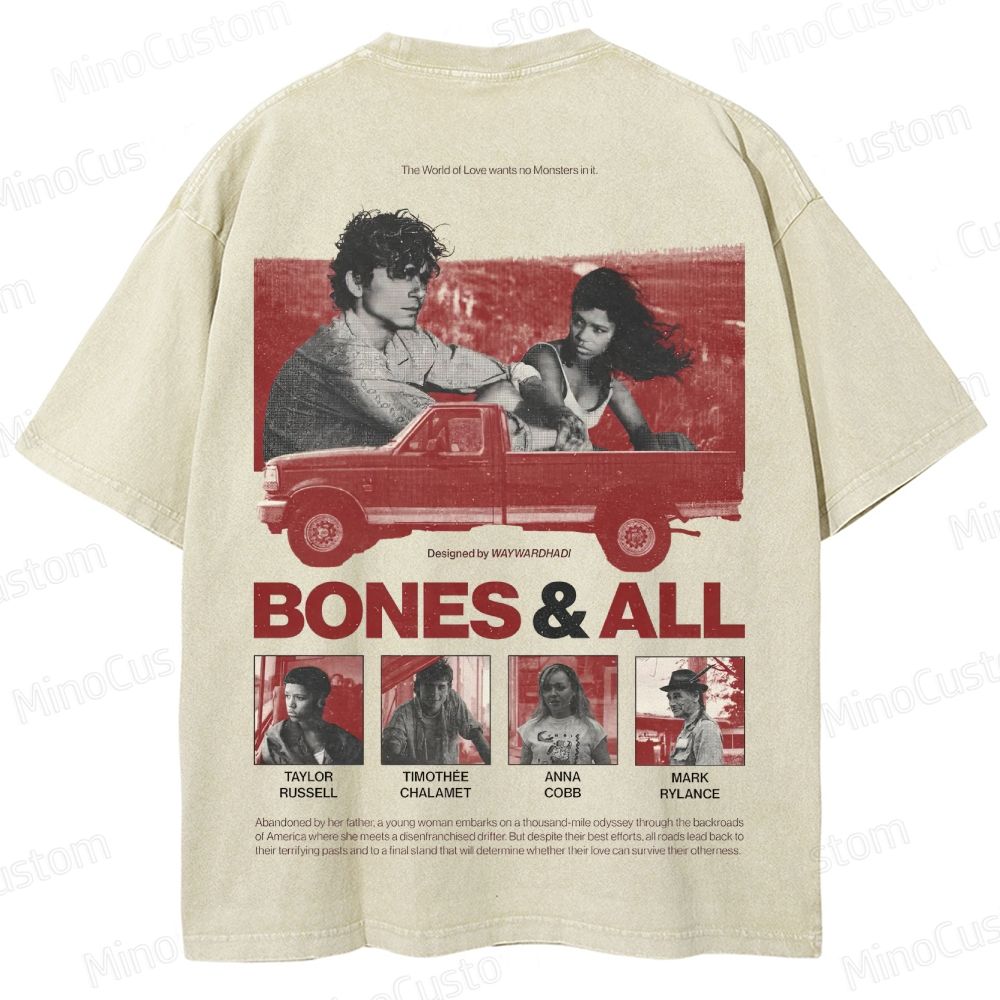Romantic Horror Themed Washed T - Shirt