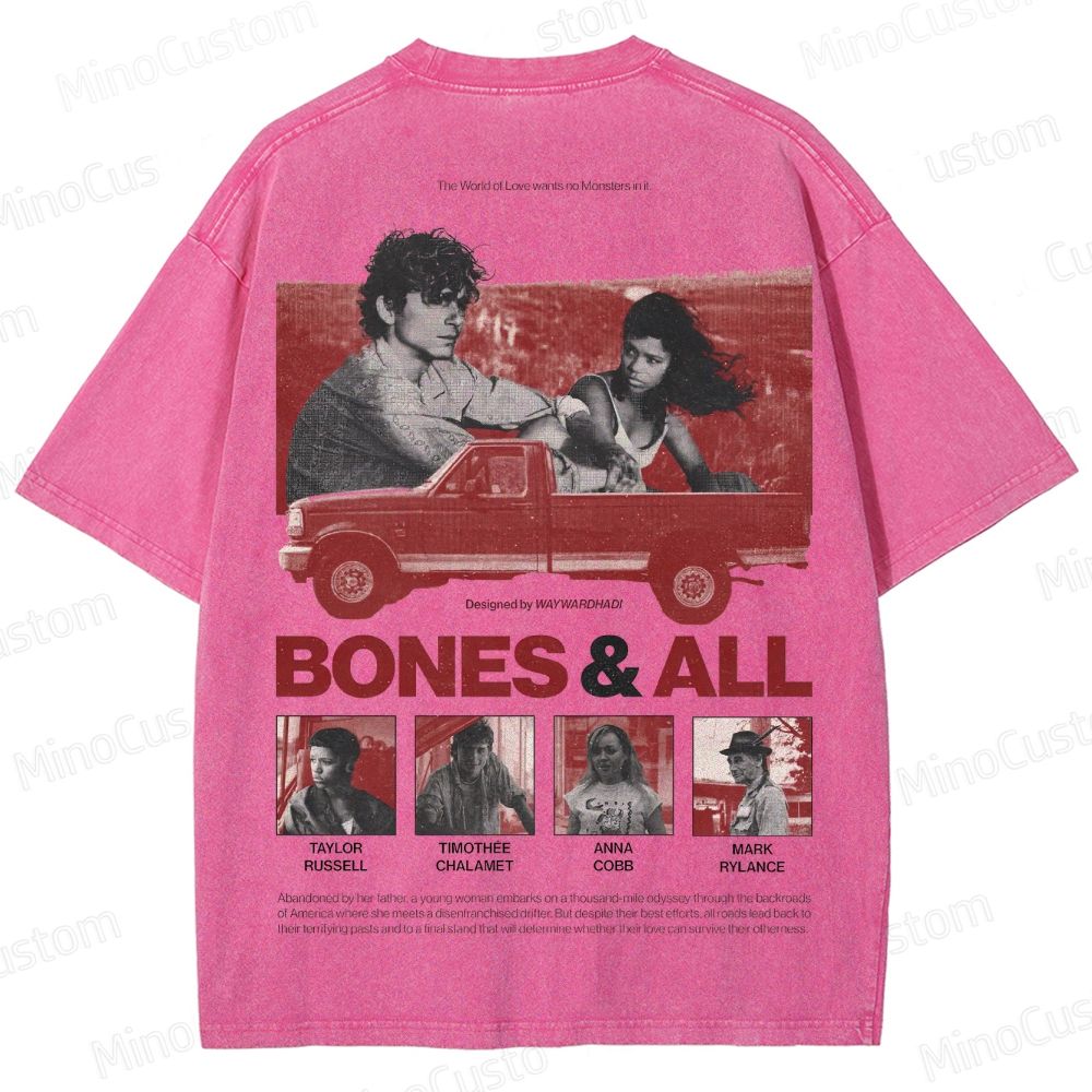 Romantic Horror Themed Washed T - Shirt