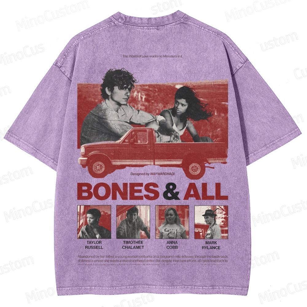 Romantic Horror Themed Washed T - Shirt