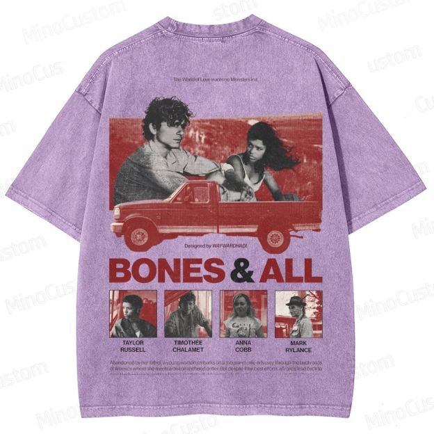 Romantic Horror Themed Washed T - Shirt