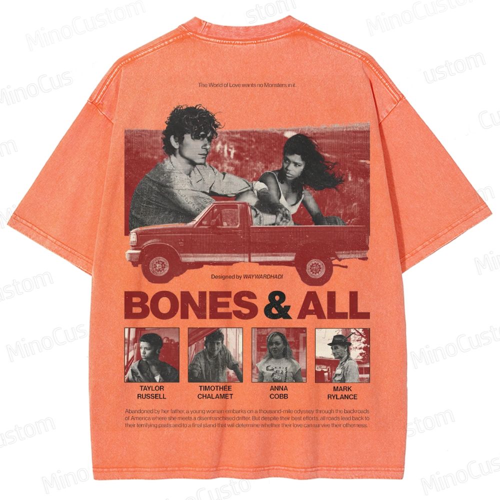 Romantic Horror Themed Washed T - Shirt