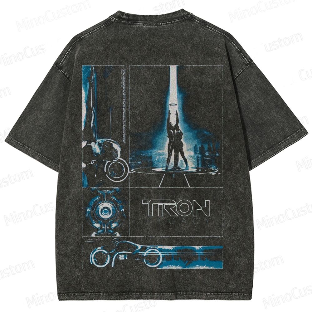 Sci - Fi Themed Washed T - Shirt