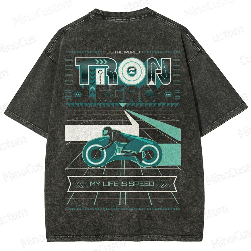 Sci - Fi Themed Washed T - Shirt