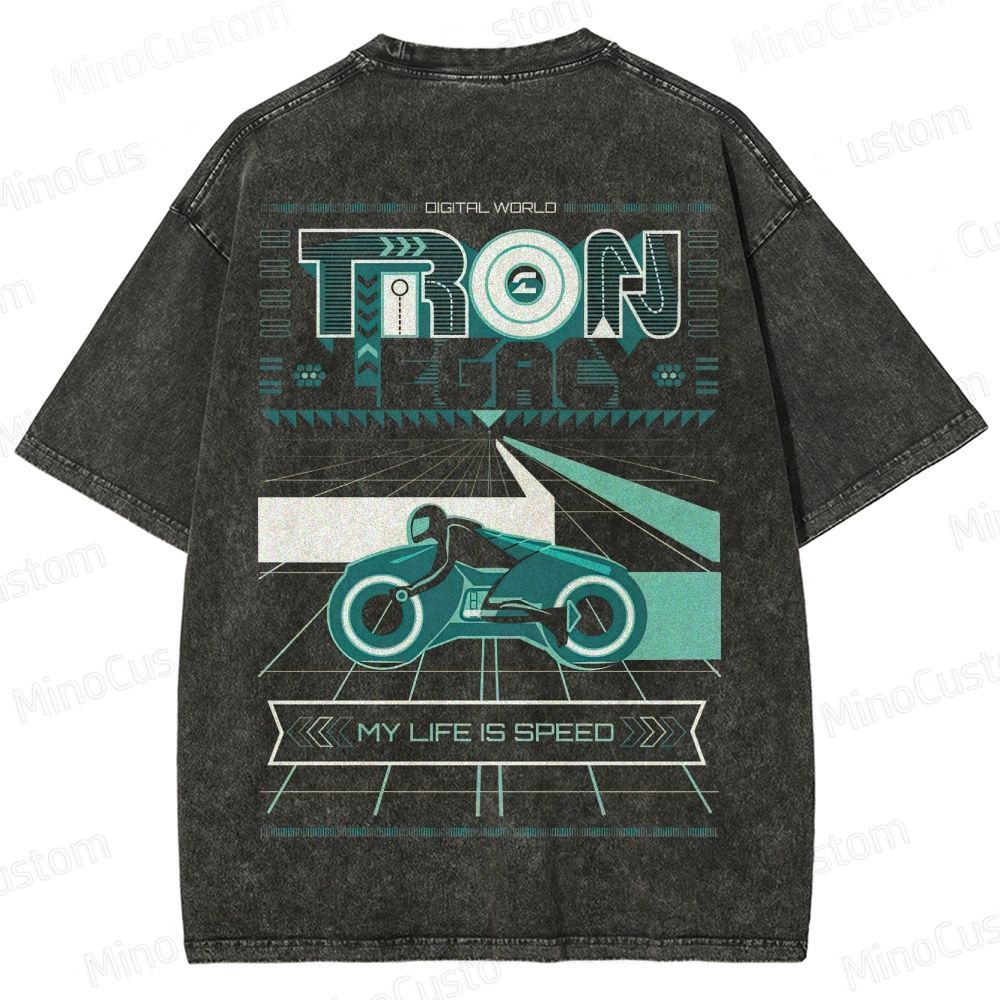 Sci - Fi Themed Washed T - Shirt