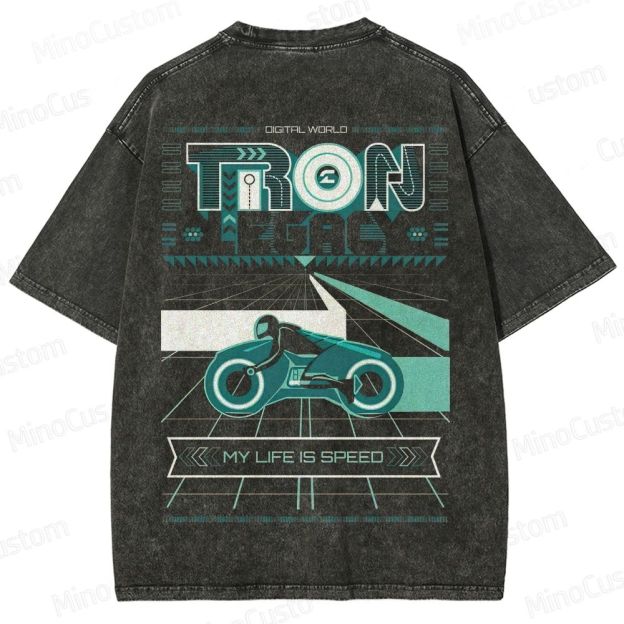 Sci - Fi Themed Washed T - Shirt