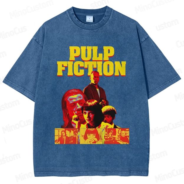 Crime Drama Themed Washed T - Shirt