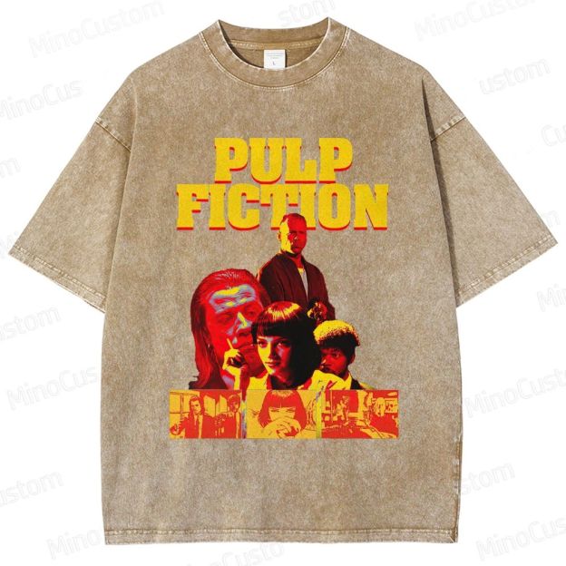 Crime Drama Themed Washed T - Shirt