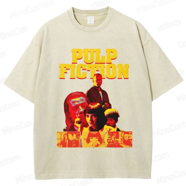 Crime Drama Themed Washed T - Shirt