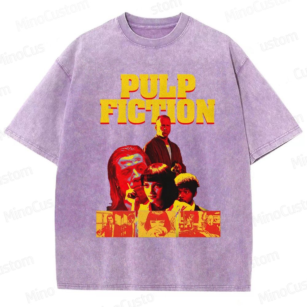 Crime Drama Themed Washed T - Shirt