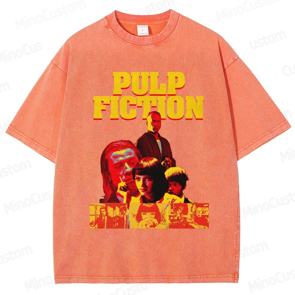 Crime Drama Themed Washed T - Shirt