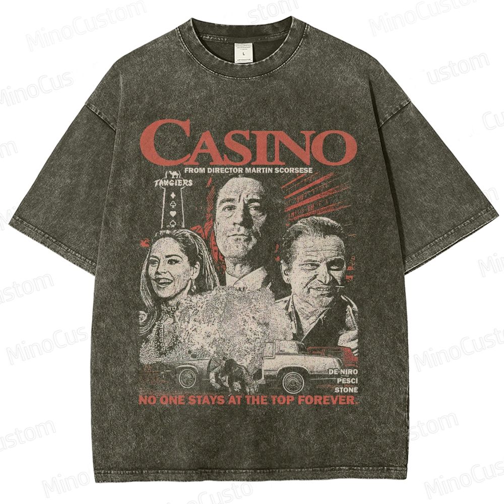 Crime Drama Themed Washed T - Shirt