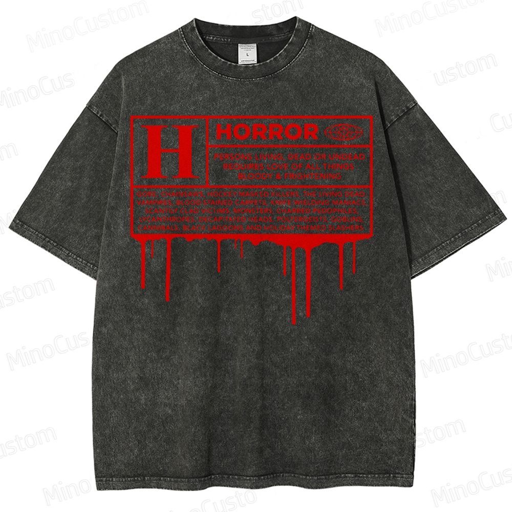 Horror Definition Graphic Washed T-Shirt 