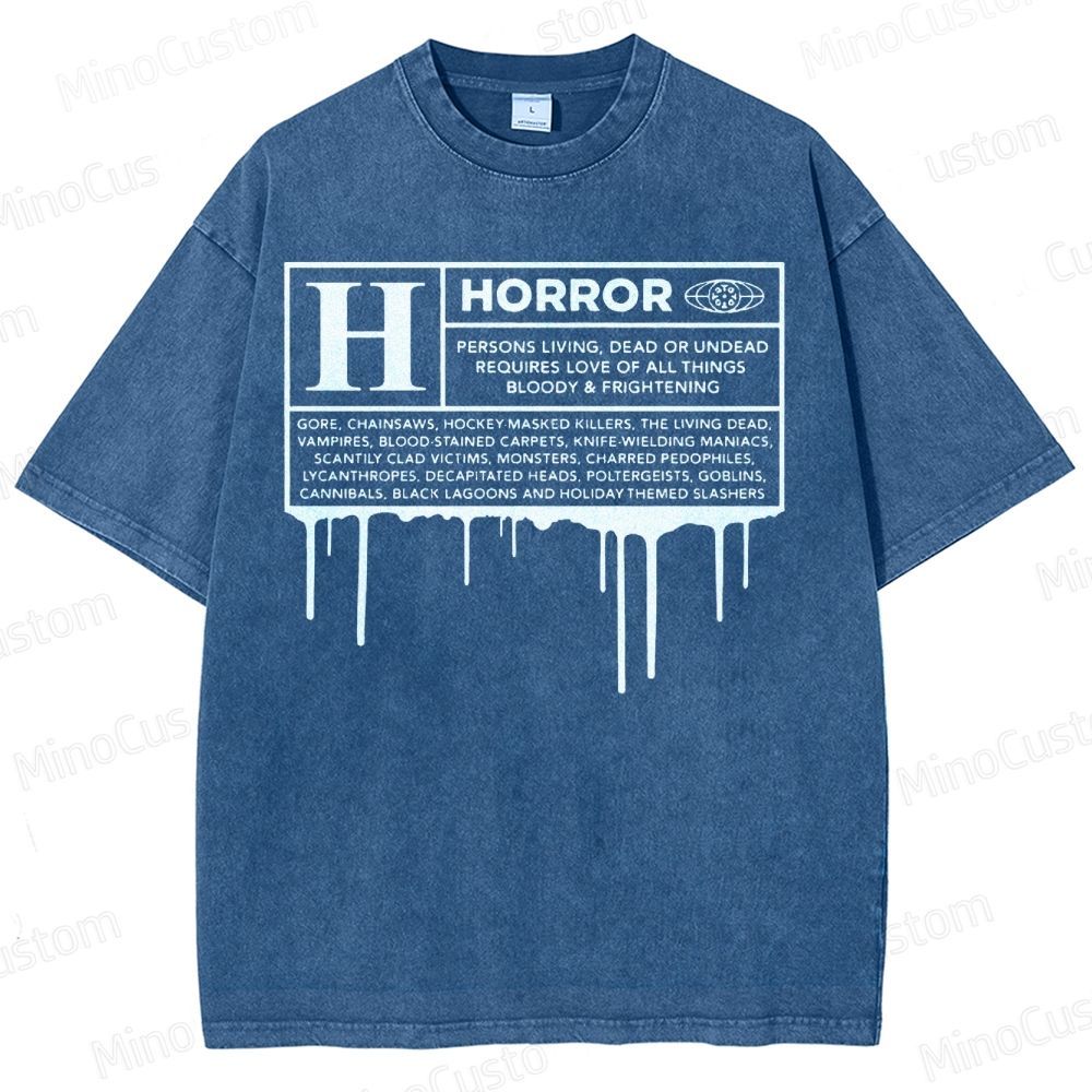 Horror Definition Graphic Washed T-Shirt 