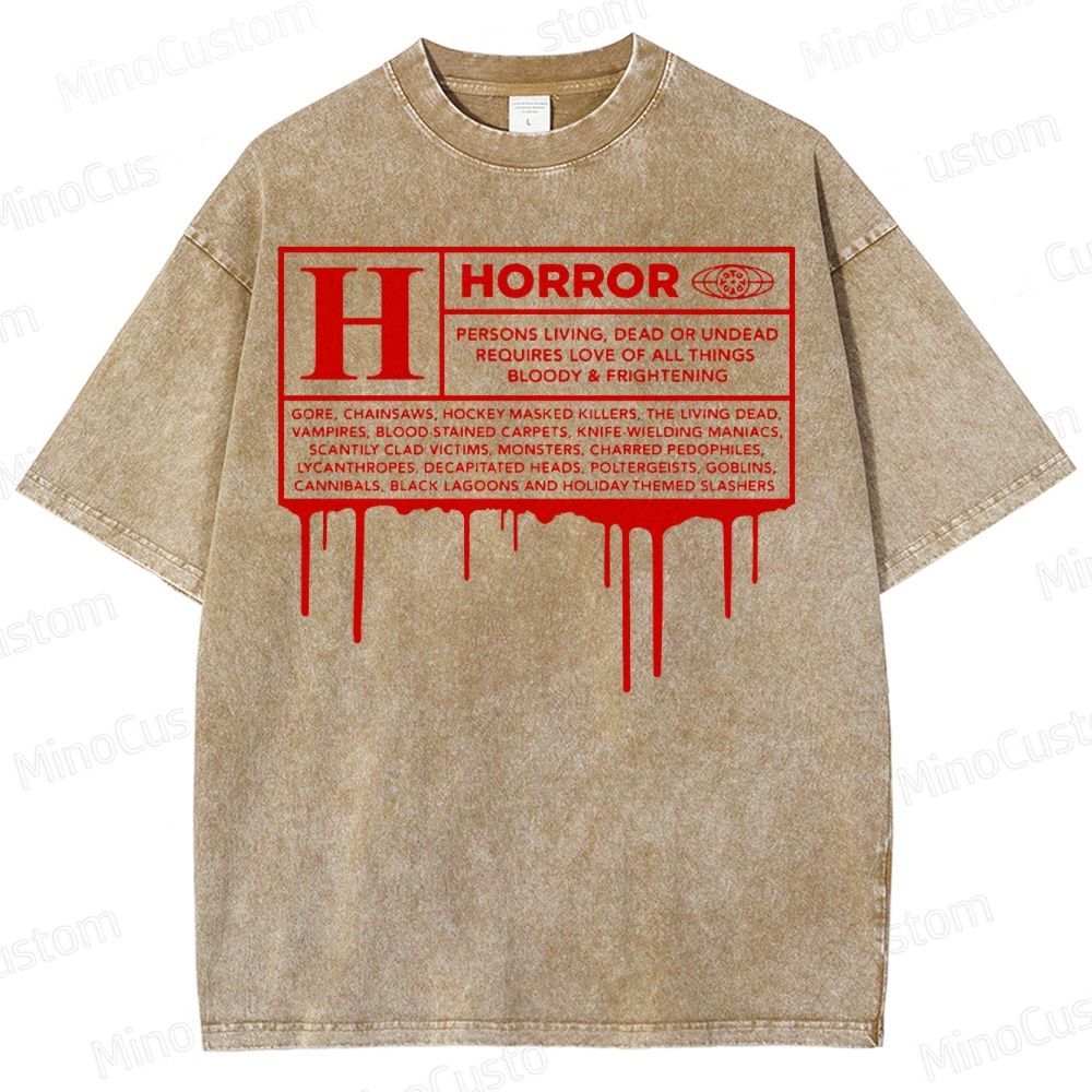 Horror Definition Graphic Washed T-Shirt 