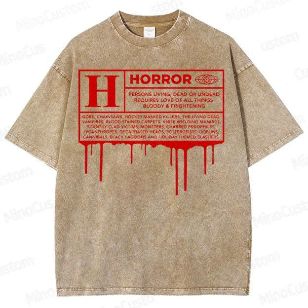 Horror Definition Graphic Washed T-Shirt 