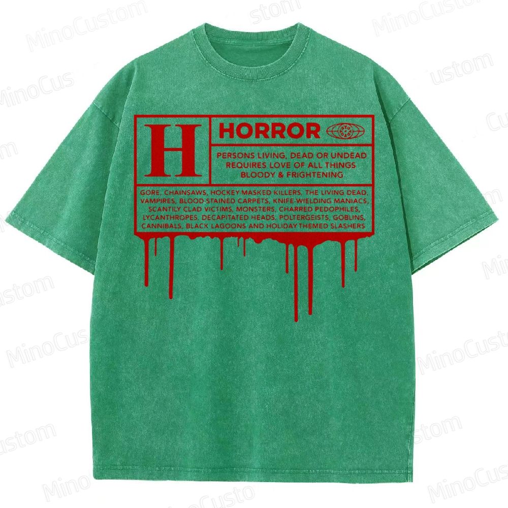 Horror Definition Graphic Washed T-Shirt 