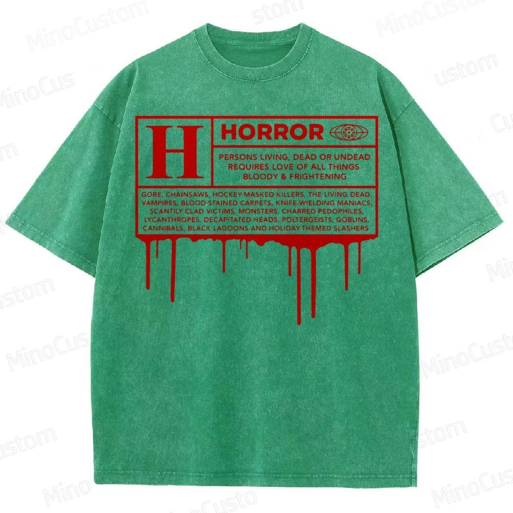 Horror Definition Graphic Washed T-Shirt 