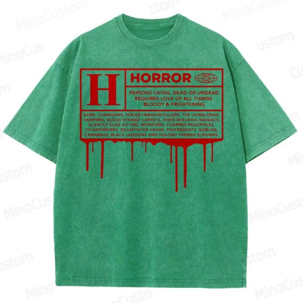 Horror Definition Graphic Washed T-Shirt 