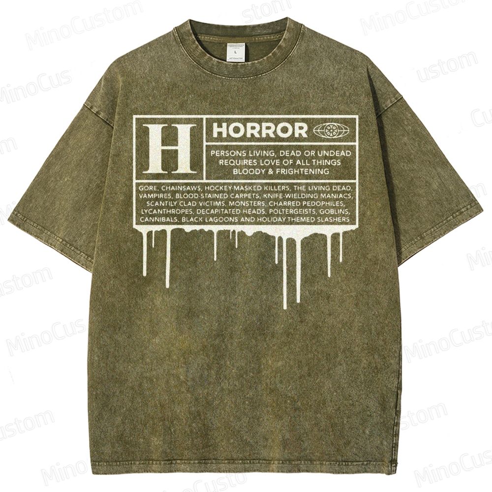 Horror Definition Graphic Washed T-Shirt 