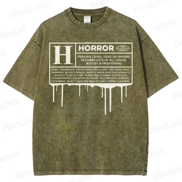Horror Definition Graphic Washed T-Shirt 