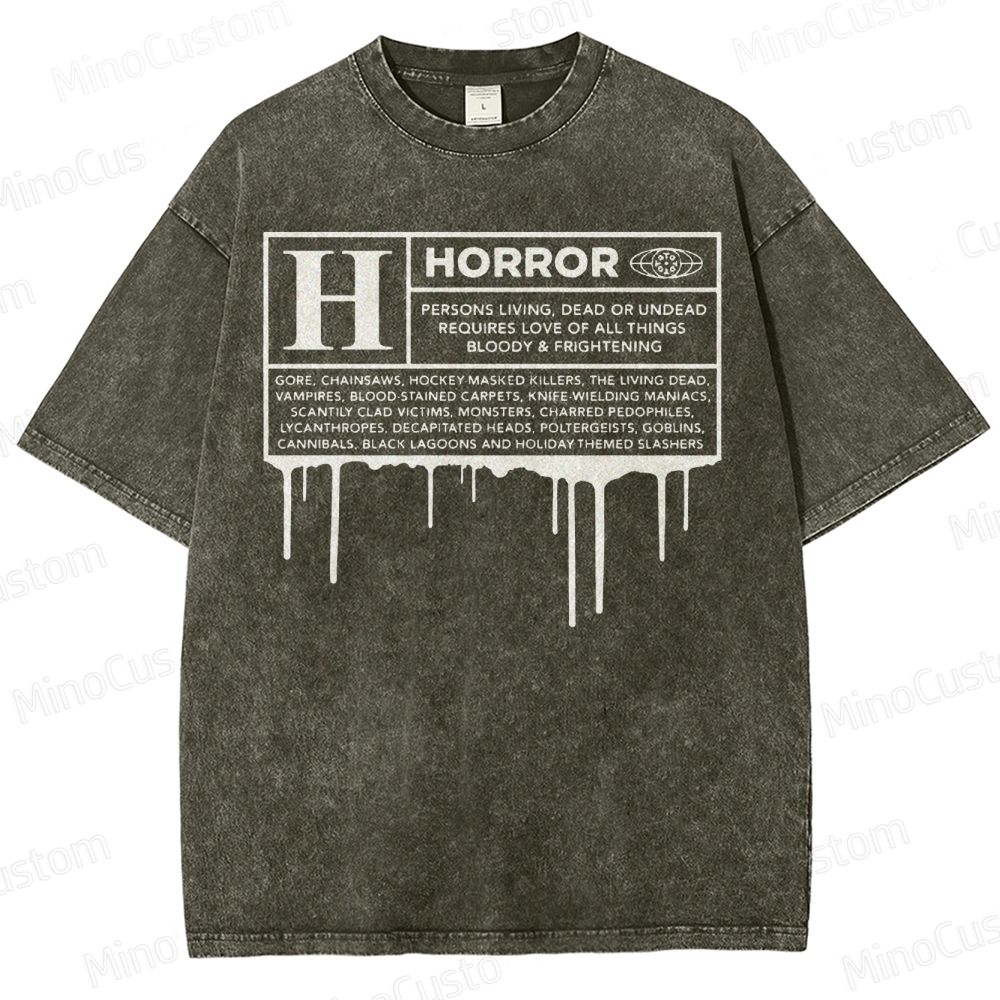 Horror Definition Graphic Washed T-Shirt 