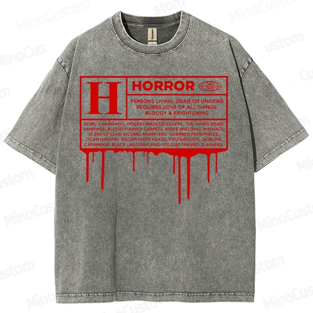 Horror Definition Graphic Washed T-Shirt 