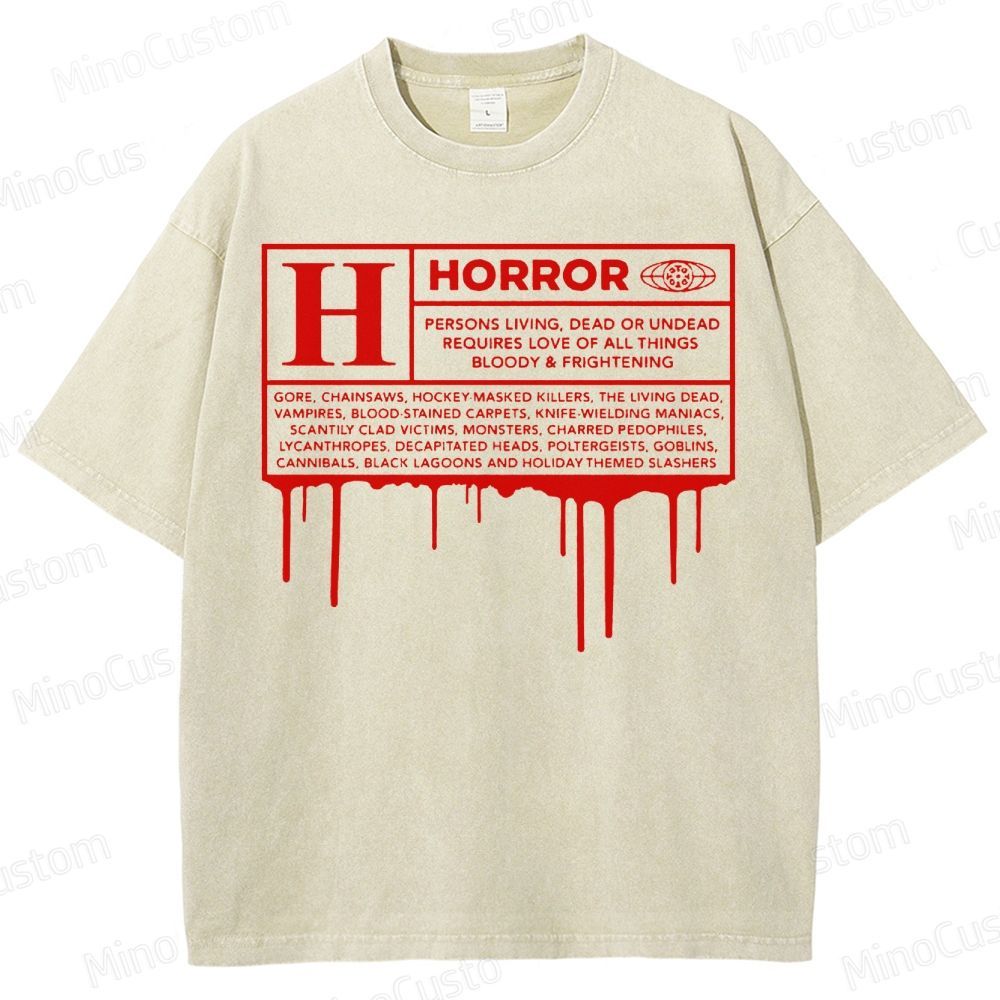 Horror Definition Graphic Washed T-Shirt 