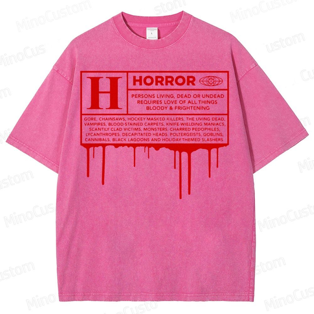 Horror Definition Graphic Washed T-Shirt 