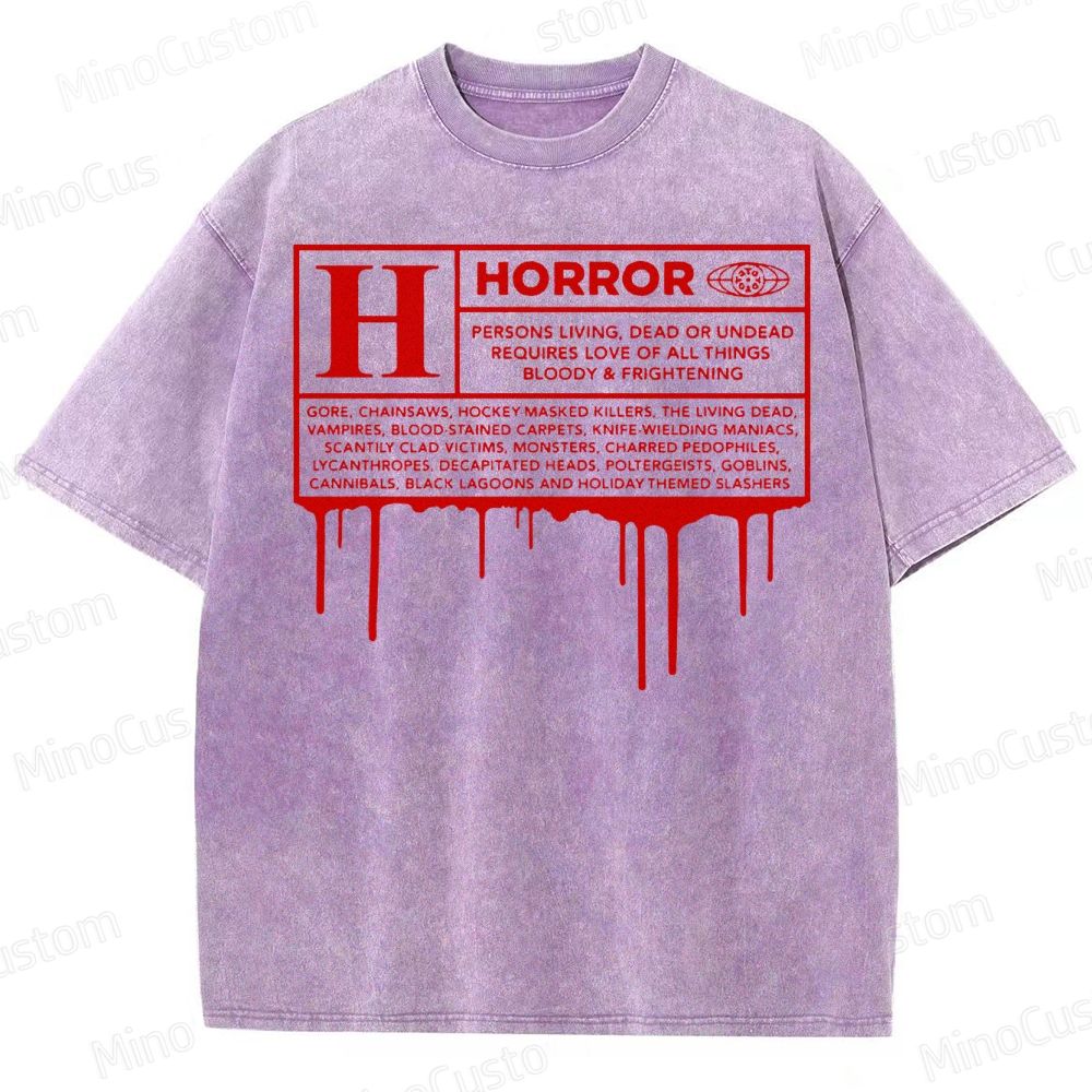 Horror Definition Graphic Washed T-Shirt 