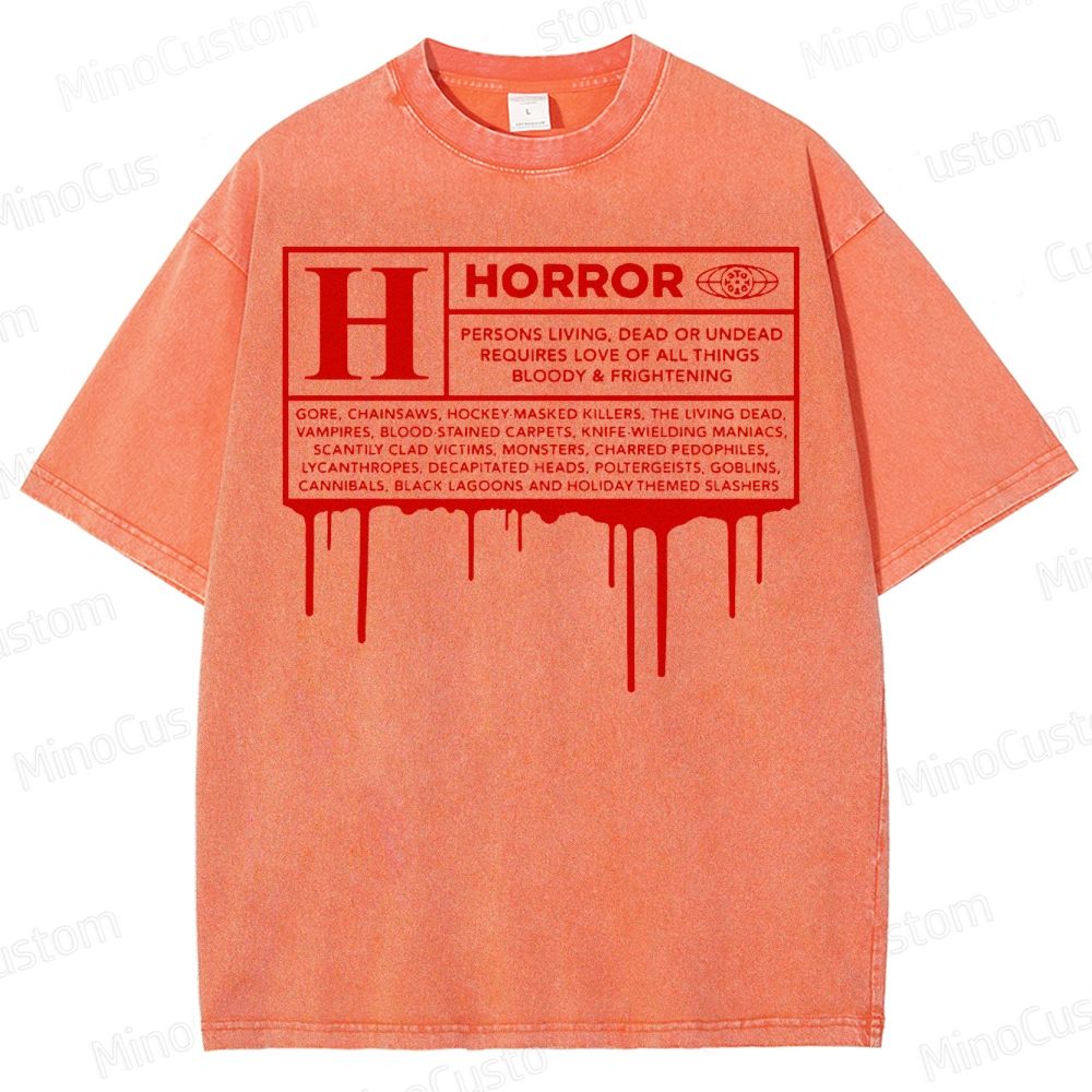 Horror Definition Graphic Washed T-Shirt 