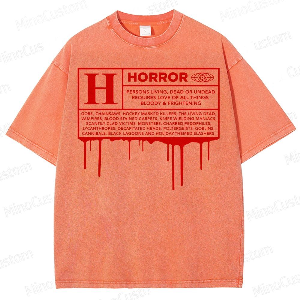 Horror Definition Graphic Washed T-Shirt 