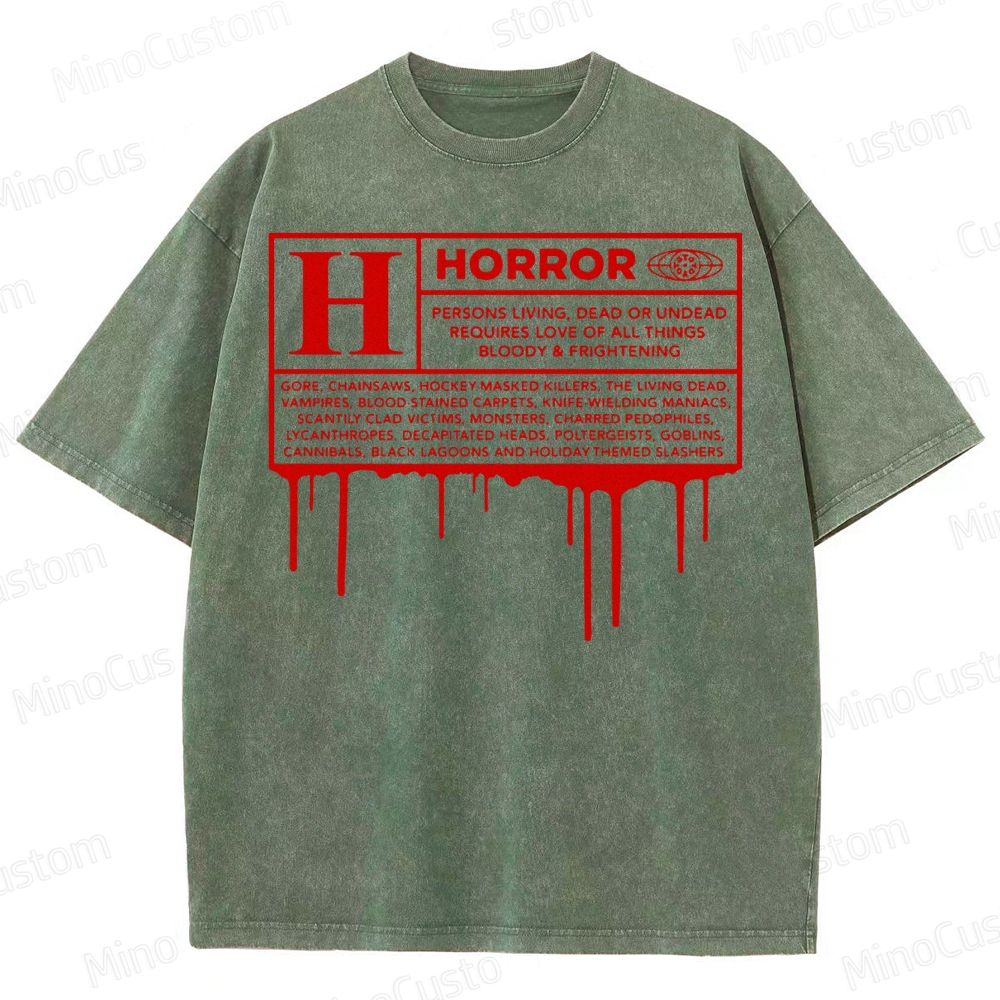 Horror Definition Graphic Washed T-Shirt 