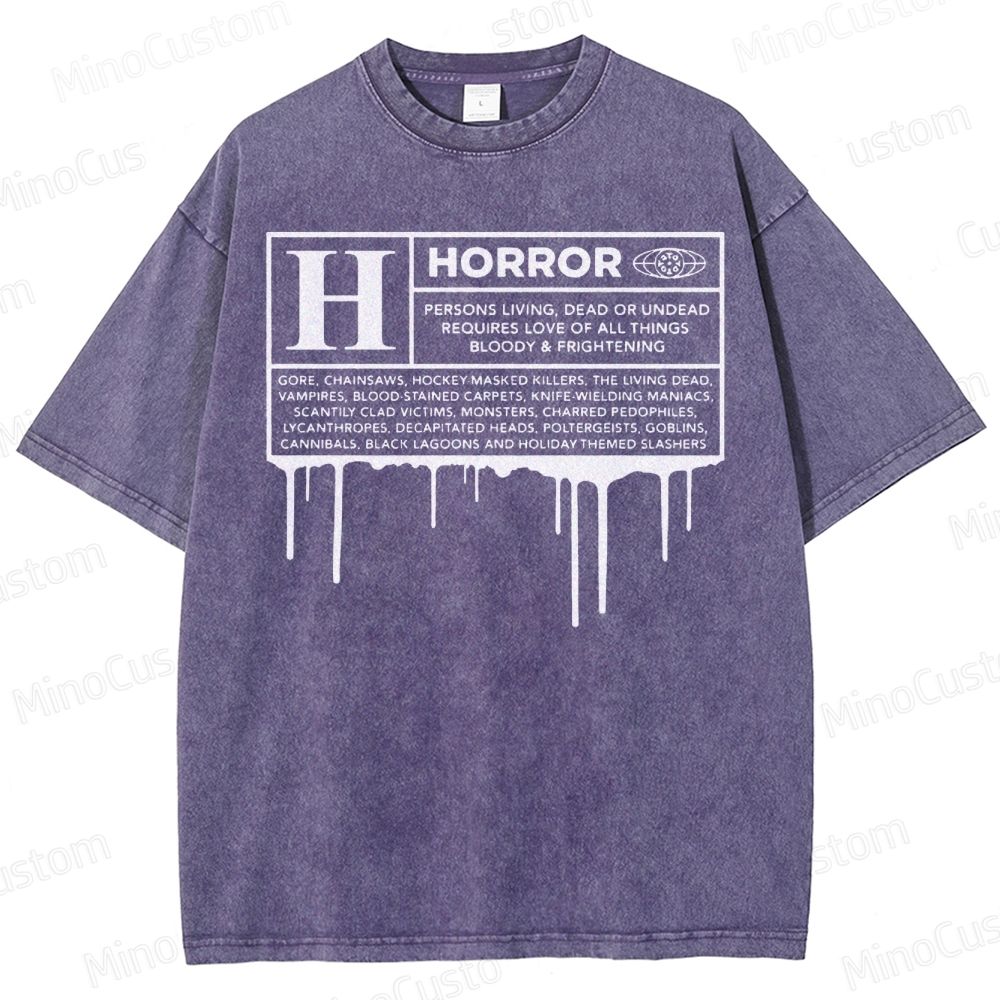 Horror Definition Graphic Washed T-Shirt 