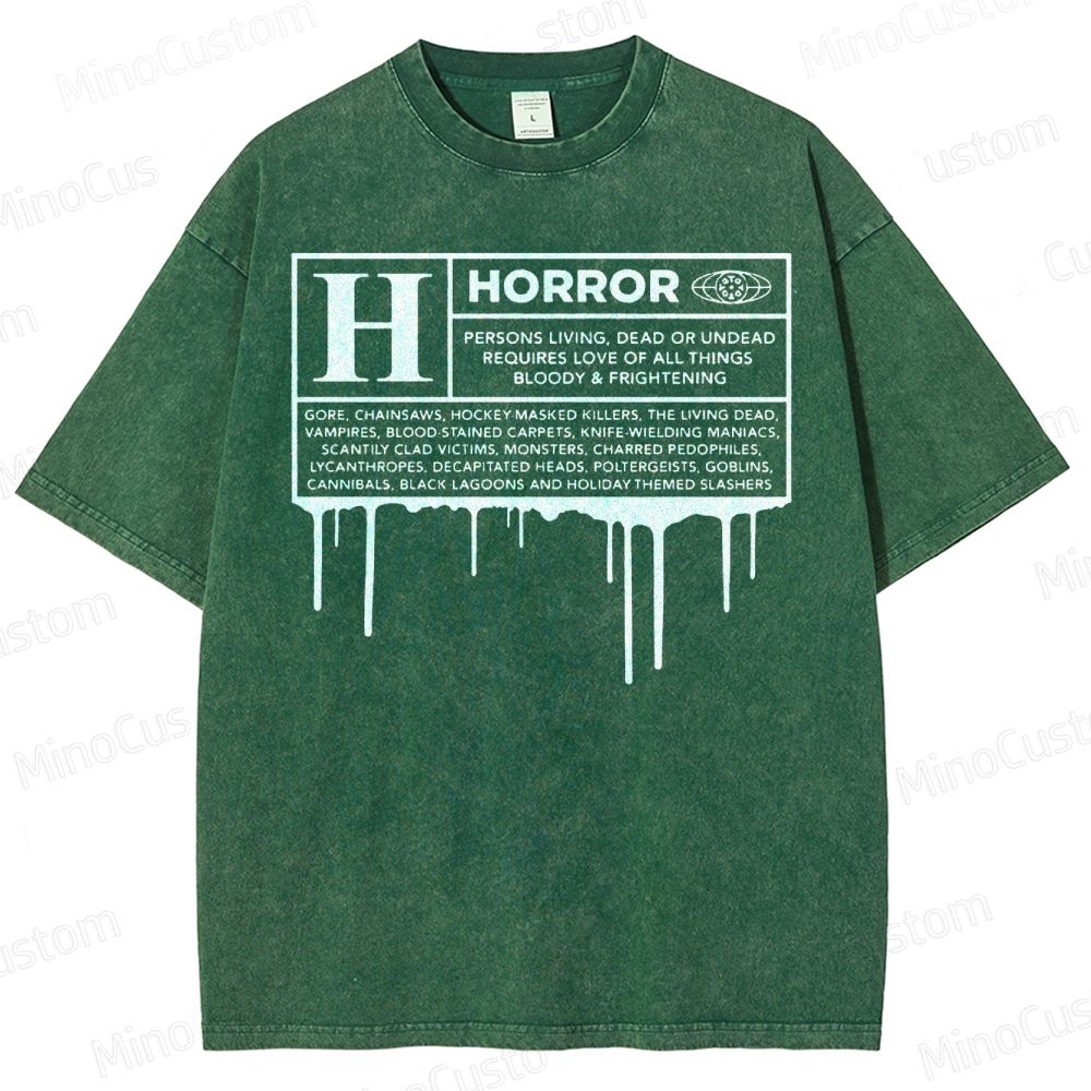 Horror Definition Graphic Washed T-Shirt 