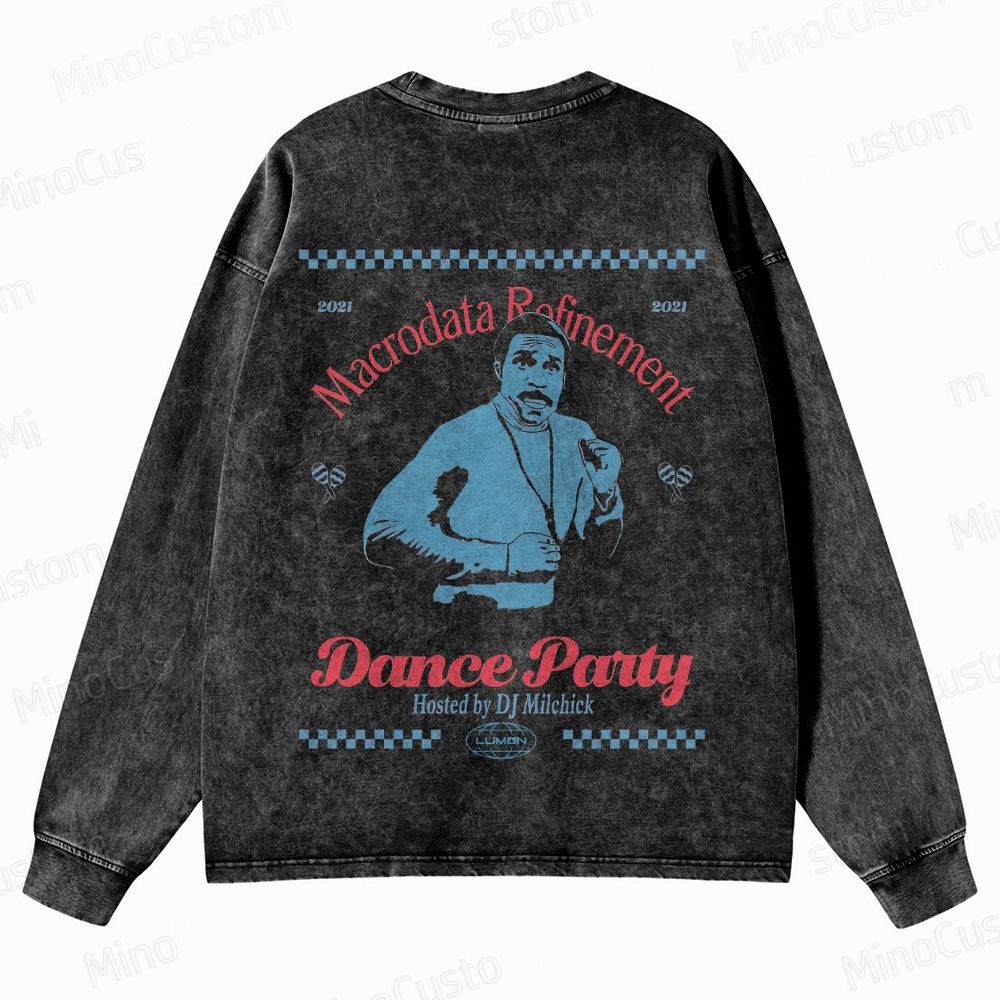 Drama Themed Washed Sweatshirt