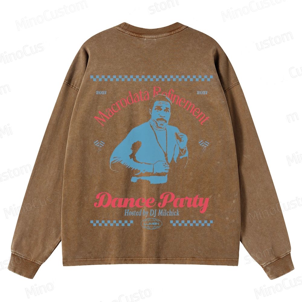 Drama Themed Washed Sweatshirt