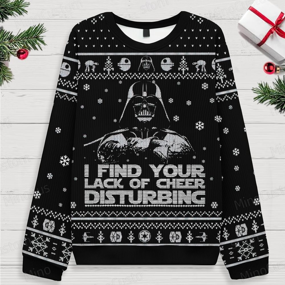 Darth Vader Ugly Christmas Knit Sweatshirt