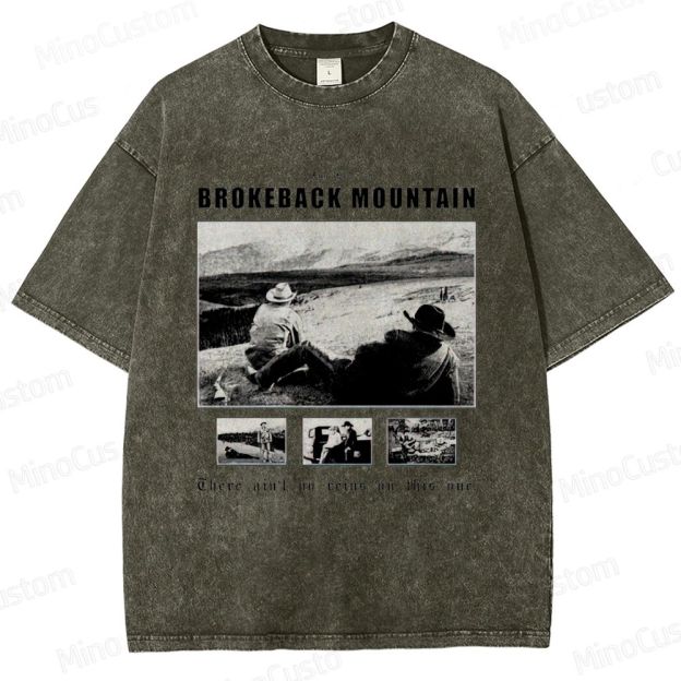 Western Romance Themed Washed T - Shirt