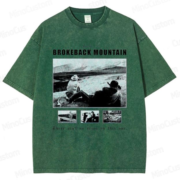 Western Romance Themed Washed T - Shirt