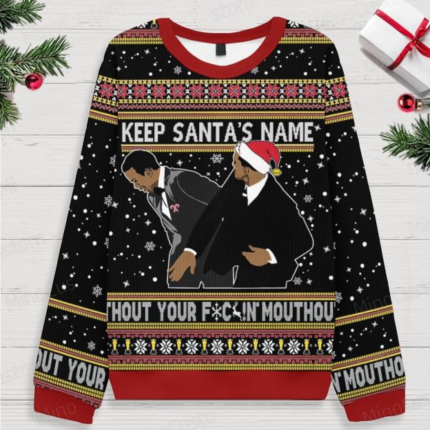 Funny christmas Slap Sweater Ugly christmas Knit Sweatshirt