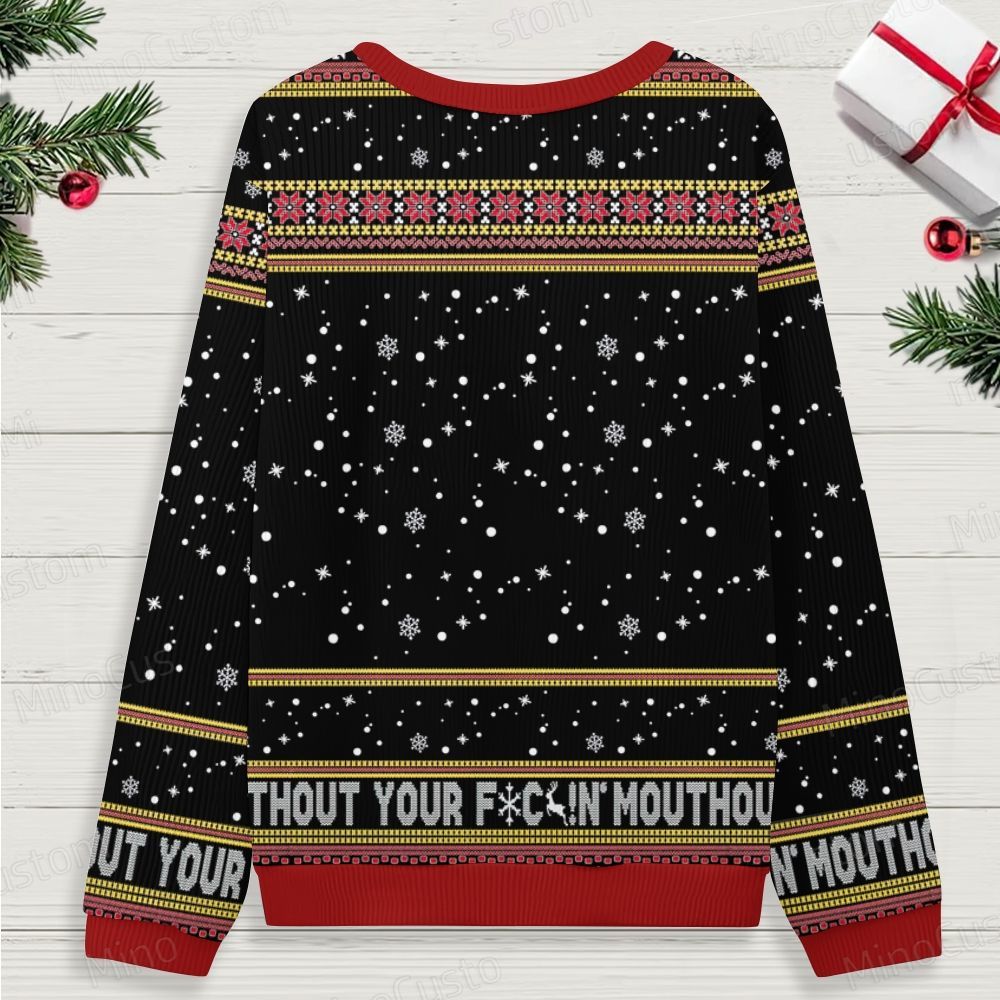 Funny christmas Slap Sweater Ugly christmas Knit Sweatshirt