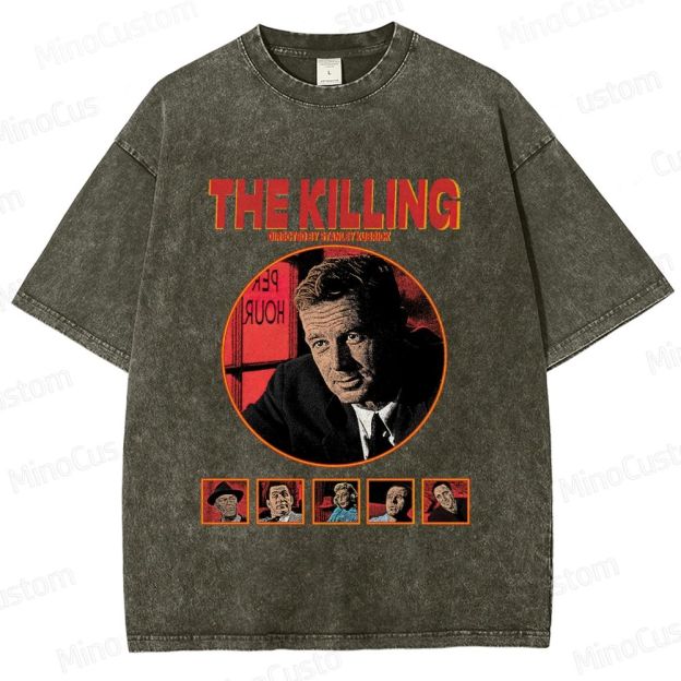 Crime Drama Themed Washed T - Shirt