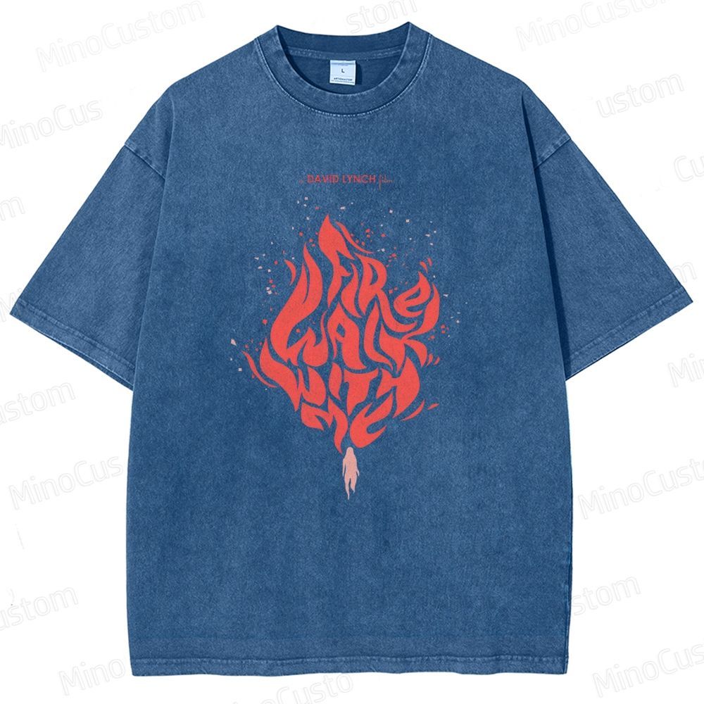 Fire - Themed Washed T - Shirt