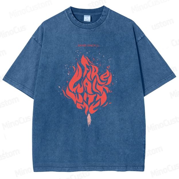 Fire - Themed Washed T - Shirt