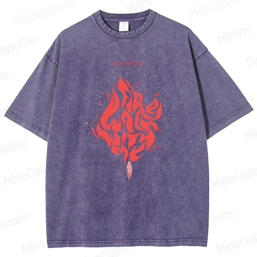 Fire - Themed Washed T - Shirt