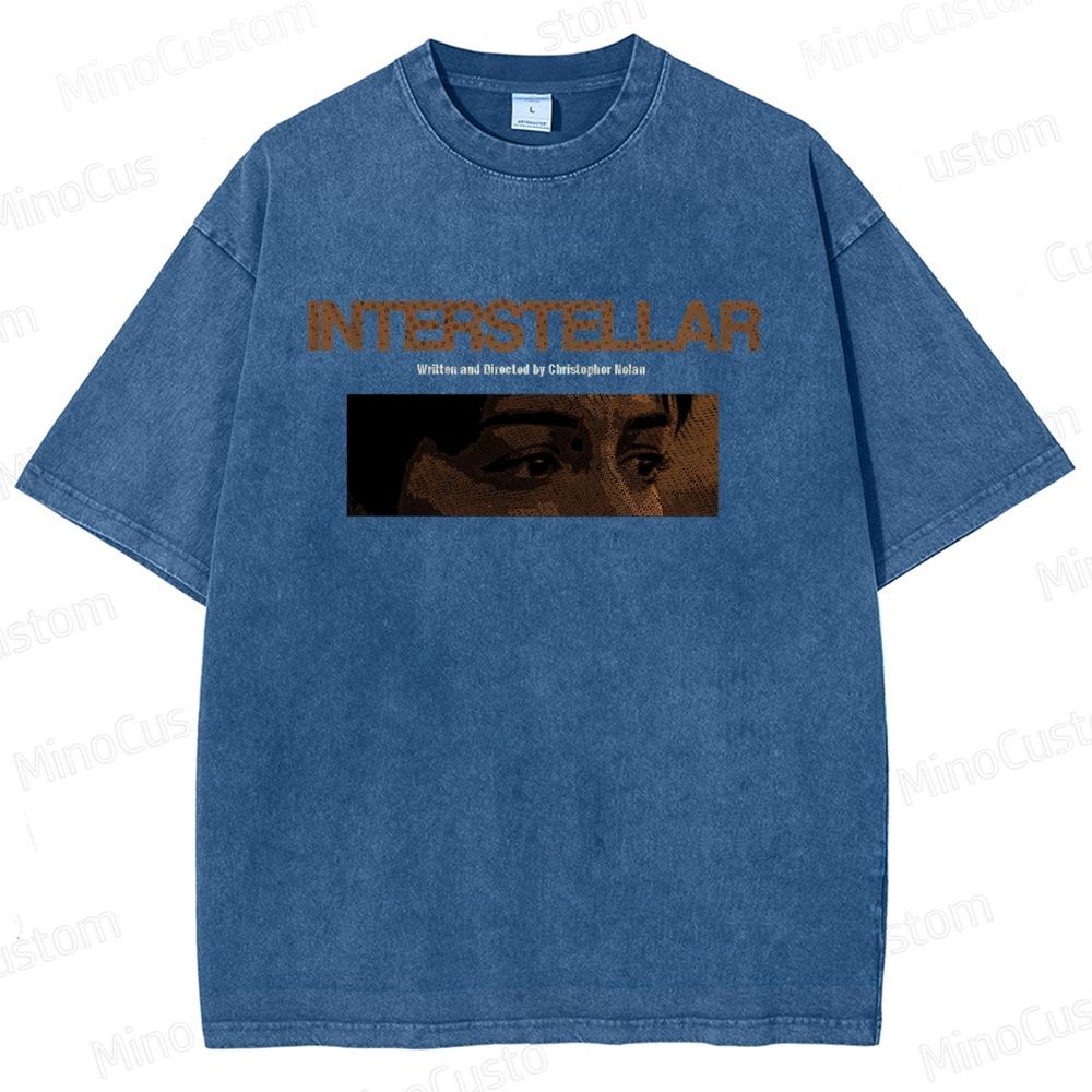 Sci - Fi Dialogue and Character Themed Washed T - Shirt